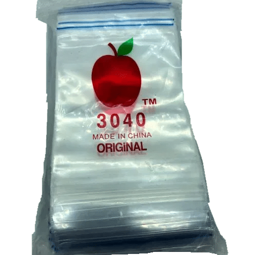 Apple Ziplock Bags 3040 - 75mm x 100mm