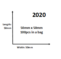 Apple Ziplock Bags 2020 - 50mm x 50mm