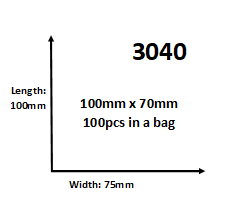Apple Ziplock Bags 3040 - 75mm x 100mm