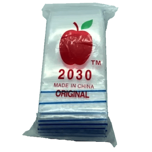 Apple Ziplock Bags 2030 - 50mm x 70mm